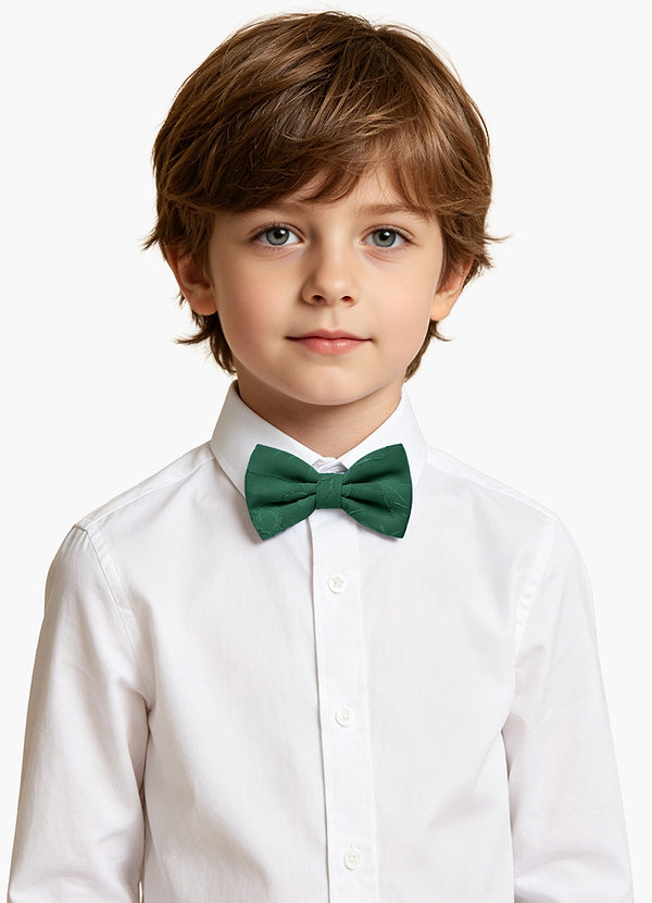 front Boy's Floral Burnout Adjustable Bow Tie