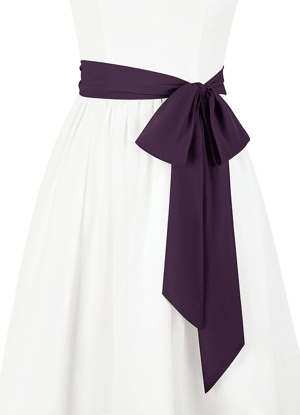 front Faixa de chiffon da mesma cor da Azazie