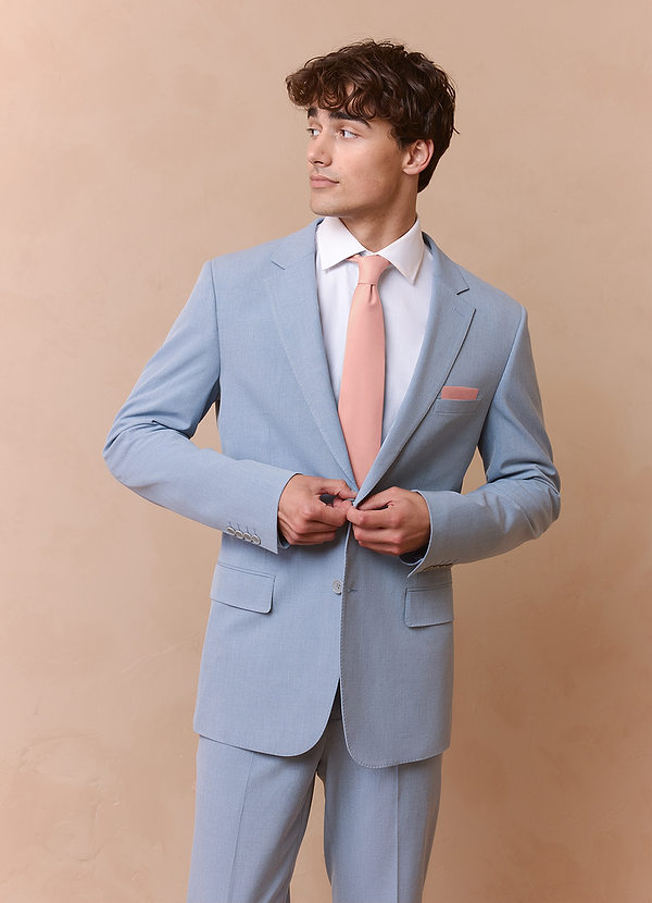 Matte Satin Skinny Tie and Pocket Square Set front