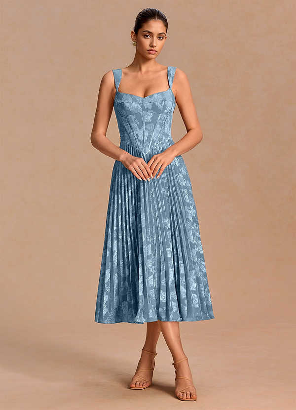 Robe Maxi Bleu Poussiéreux Ottilie image1