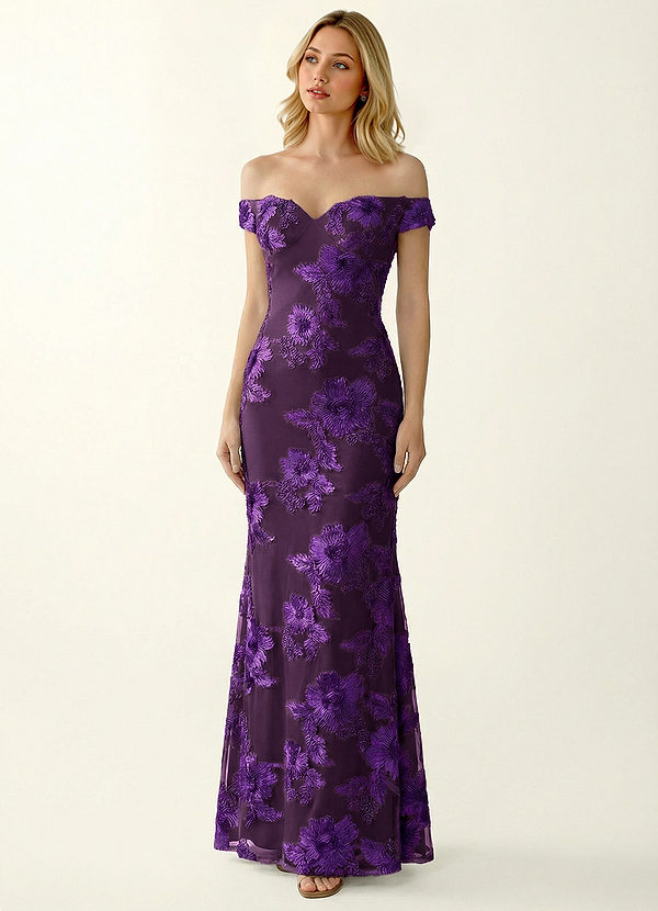 Lowlala Plum Lace Prom Dress image1