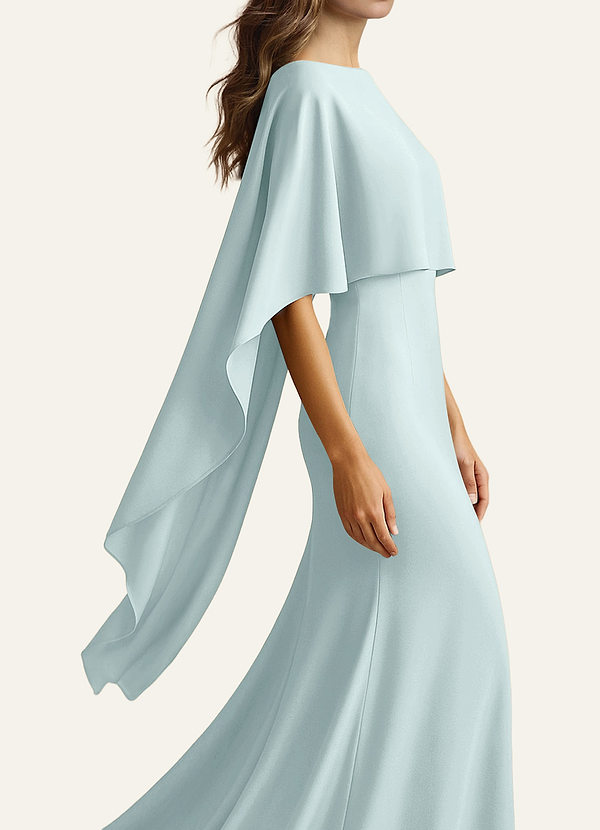 front Azazie Capa multiposición de satén elástico de color a juego