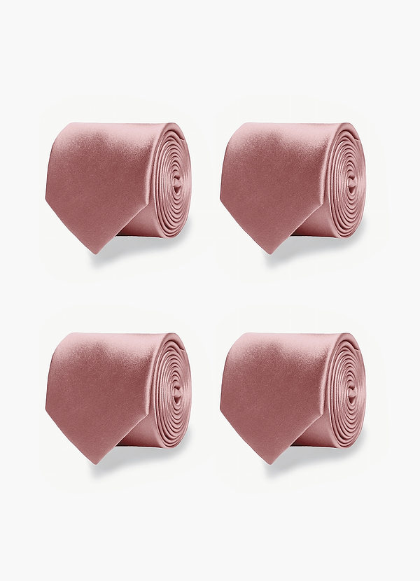 front Matte Satin Matching Groomsmen Tie Set – 4 Pieces