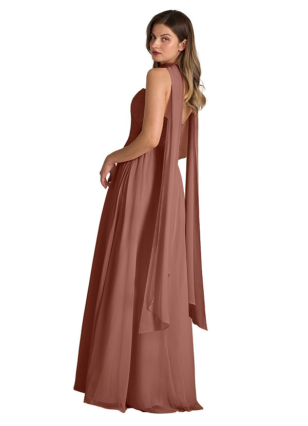 front Azazie Matching Color Chiffon Scarf