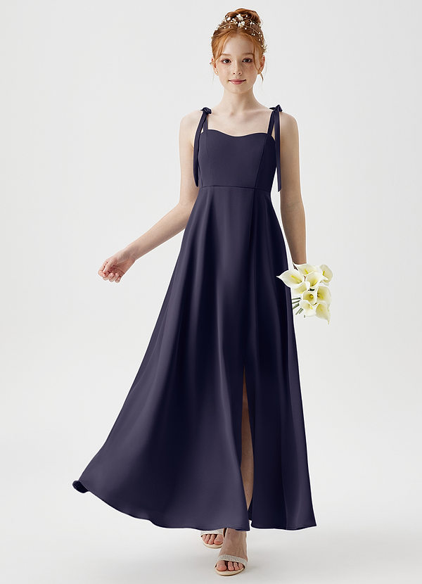 Azazie Rosey Junior Stormy A-Line Sweetheart Neckline Stretch Satin Dress image1