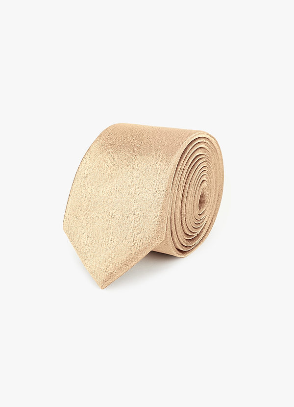 front Metallic Satin Skinny Tie