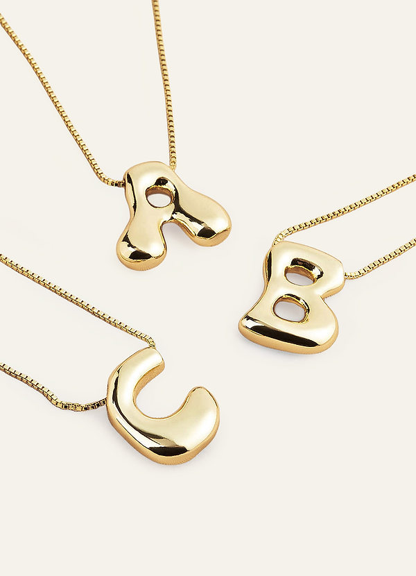 front Bubble Letter hänge halsband