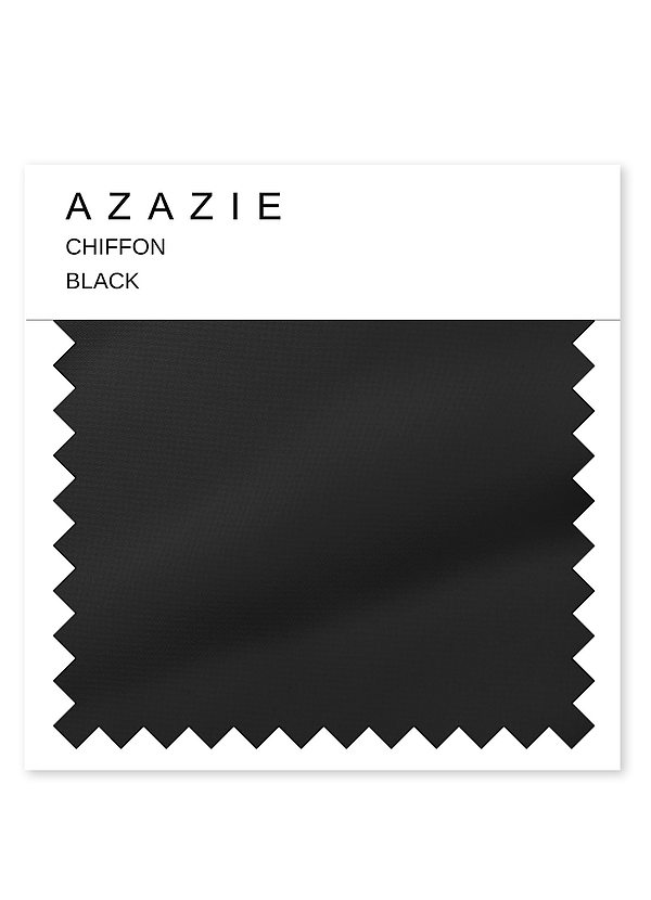 front Azazie Black Chiffon Swatch