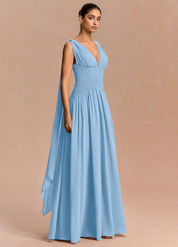 Eluney 헤이즈 블루 맥시 드레스 image1