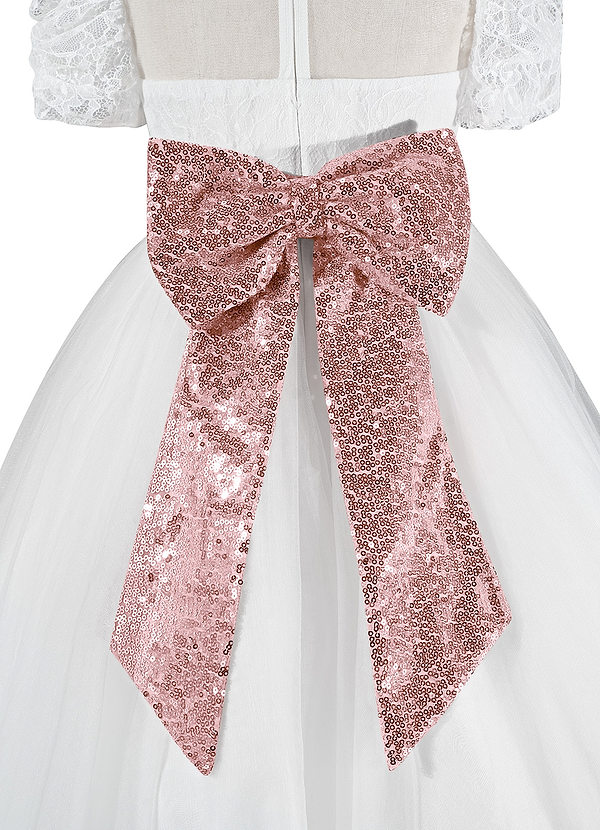 front Sequined Sash with Back Bow