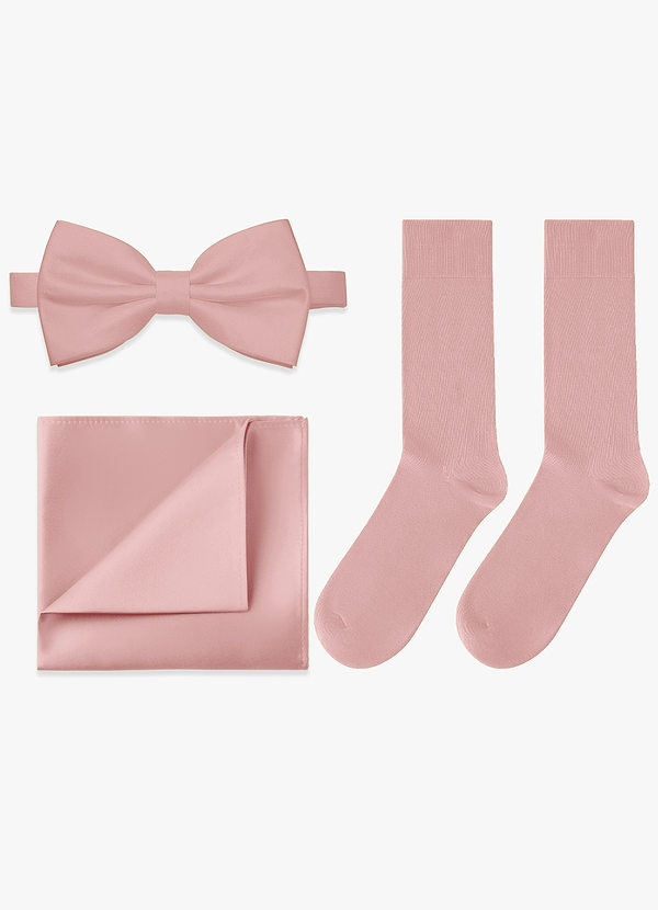 front Matching Bow Tie & Pocket Square & Socks Set