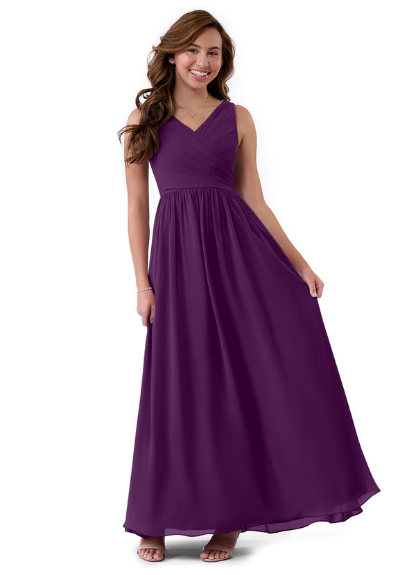 Elegantes Vestidos Sin Mangas Para Damas De Honor Junior Uva main image 1