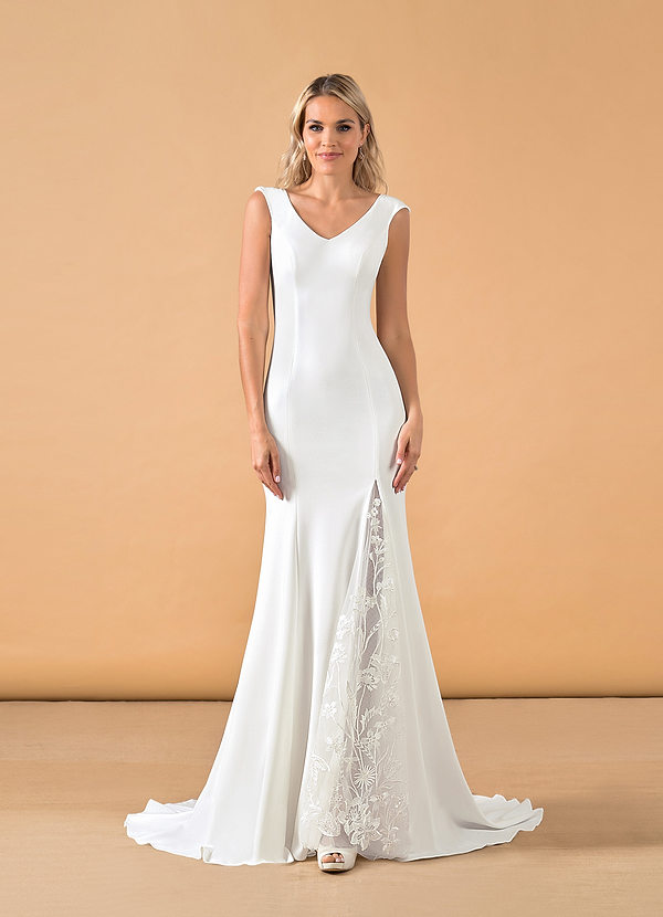 front Azazie Benette Wedding Dress