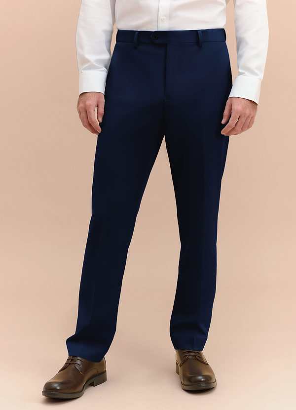 front James Bleu Pantalon habillé