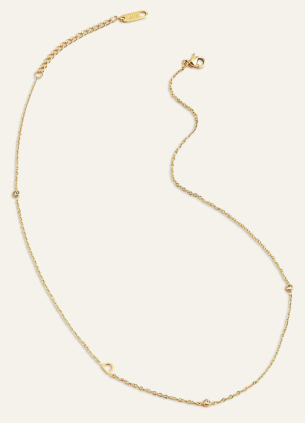 front Collana con lettera iniziale laterale