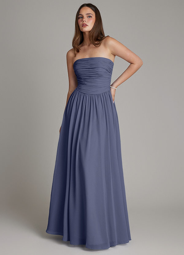 Azazie Andreina Bridesmaid Dresses Stormy A-Line Pleated Chiffon Dress image1