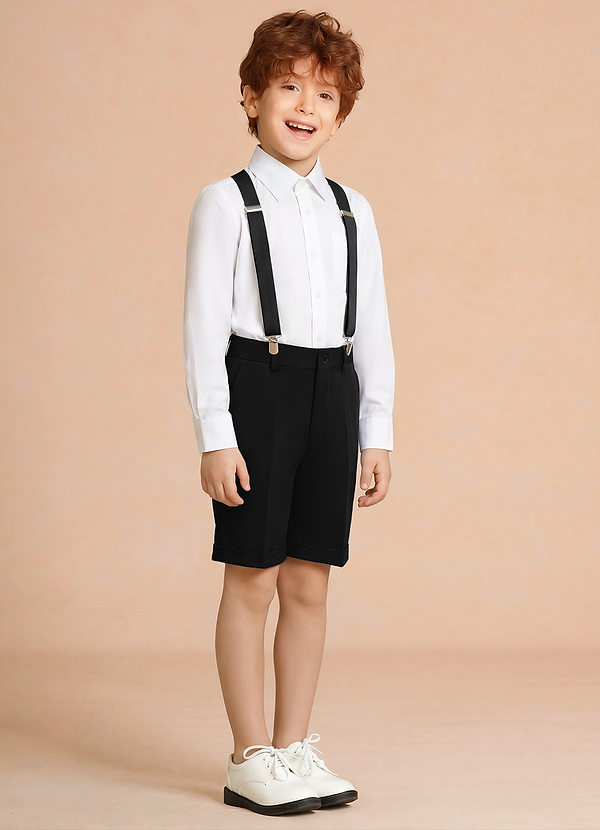 front Oliver Negro Conjunto de 3 piezas de pantalones cortos para niño