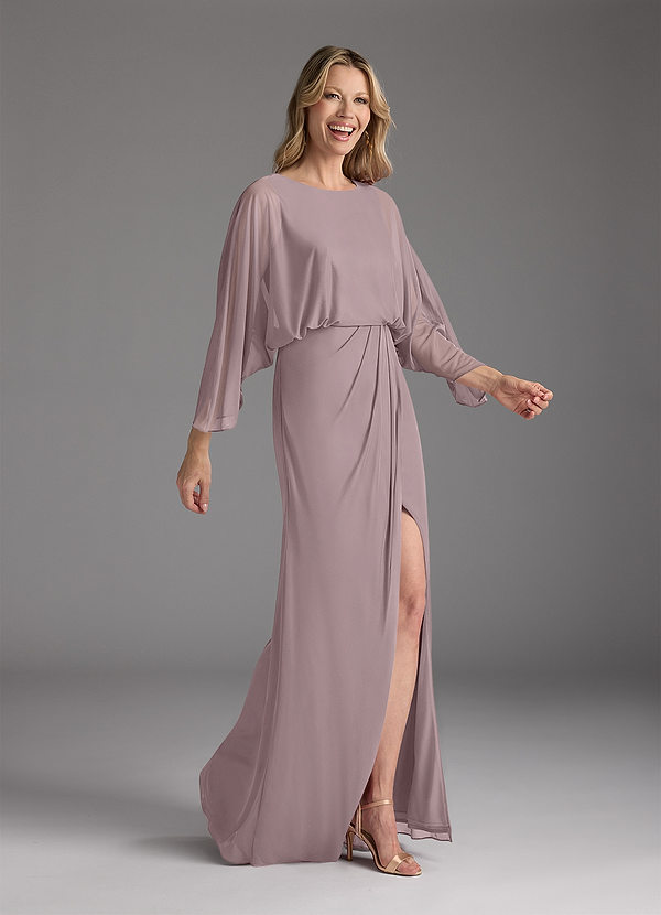 Azazie Ysabella Abiti da Mamma Sposa Abito Sirena in Maglia Plissettato Dusk image1