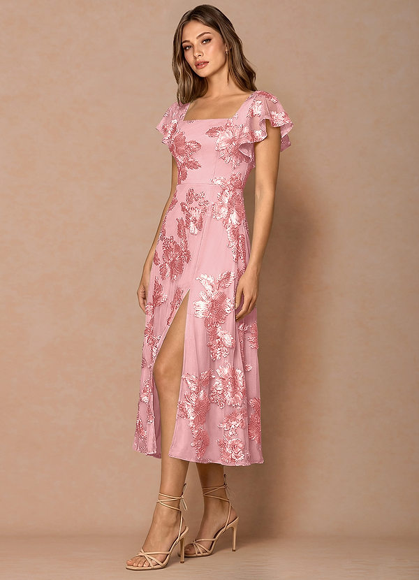 Talia Pink Midi Dress image1