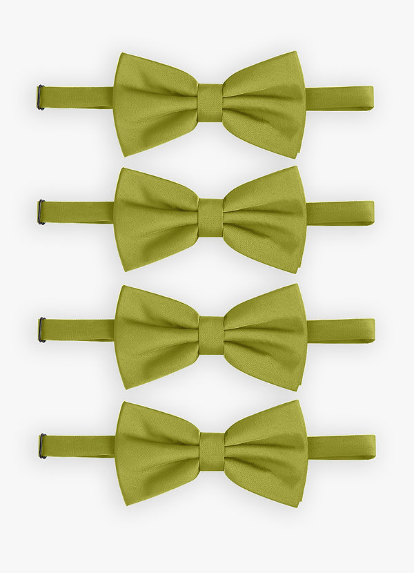 front Nœud papillon extensible en satin ajustable – Ensemble de 4 pièces