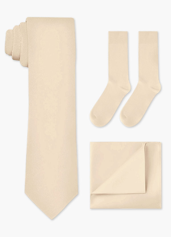 front Matching Wide Tie & Pocket Square & Socks Set