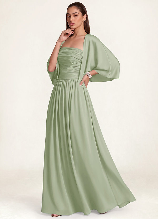 front Matching Color  Back-Tie Satin Capelet Shawl