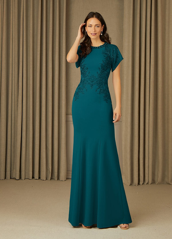Azazie Adonna Mother of the Brides Dresses Peacock Mermaid Lace Dress image1