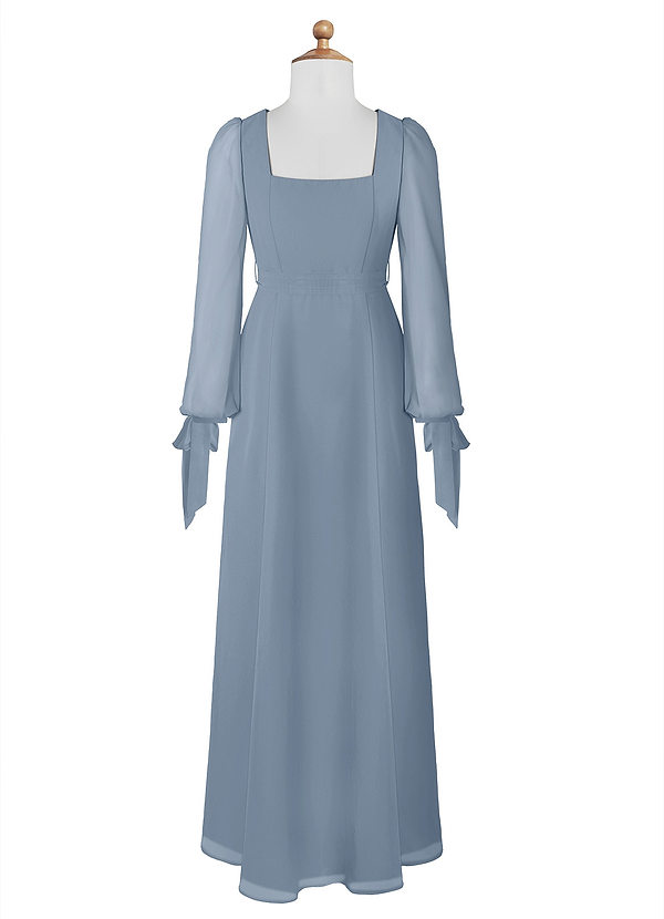 Azazie Leonia A-Line Chiffon Floor-Length Junior Bridesmaid Dress with Pockets image1