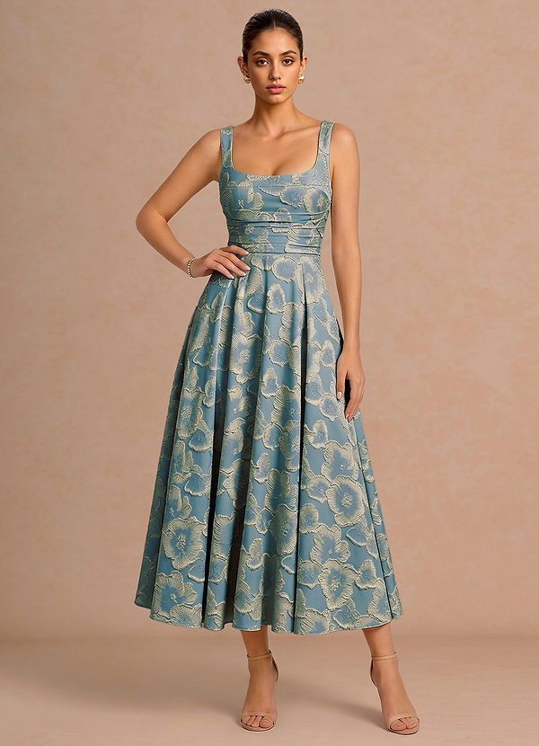 Azaria Lake Blue Midi Dress image1