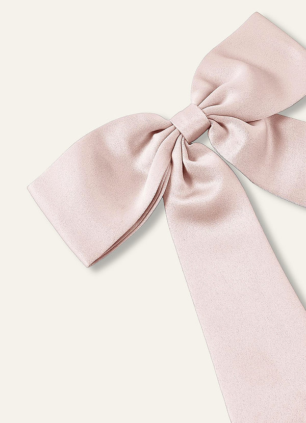 front Bijpassende kleur satijnen strik haarspeld