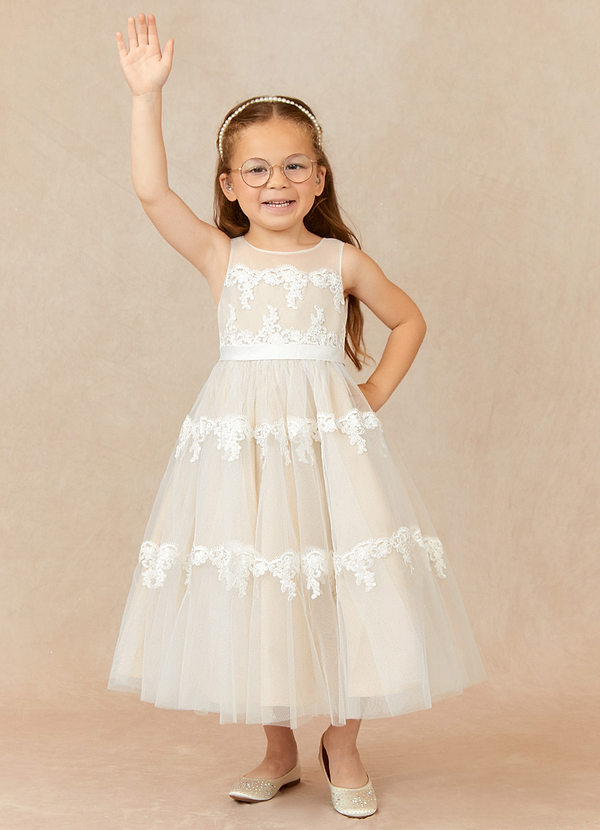 front Azazie Chiquita Flower Girl Dress