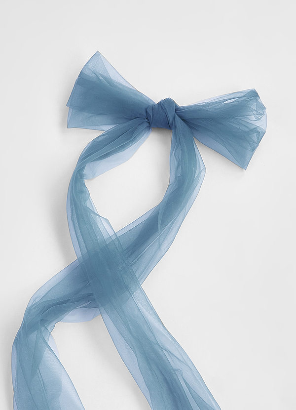 front Matching Color Tulle Bow Sash