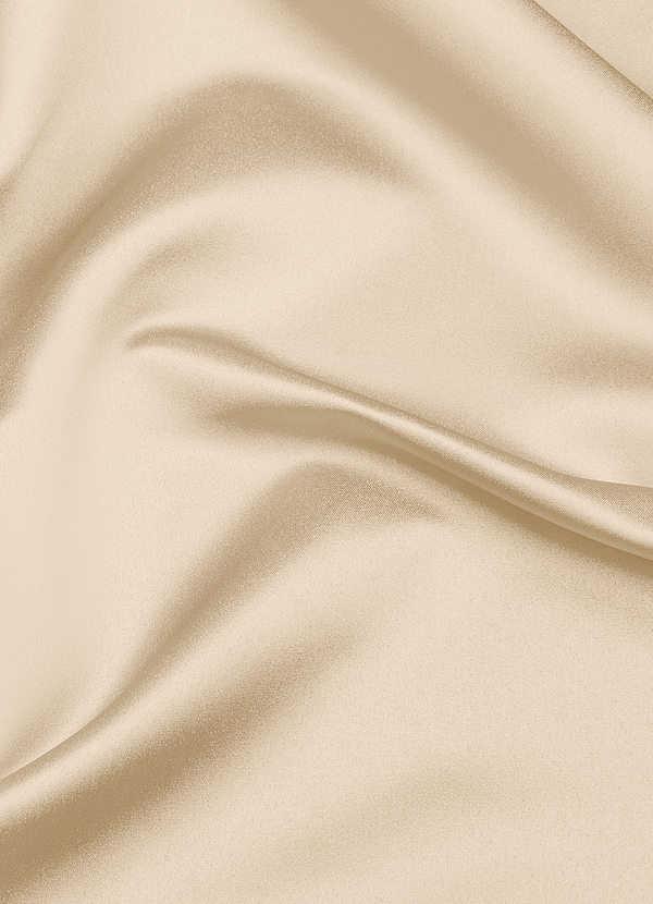 front Azazie Champagne Matte Satin Fabric By the Yard