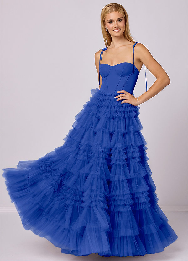 Barbie ♥ Azazie Abiti da Damigella Abito A-Line Scollo a Cuore Tulle Floor-Length image1