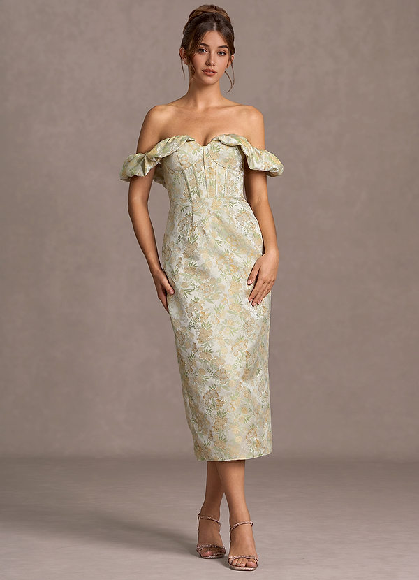 Calista Vert Multi Robe midi image1