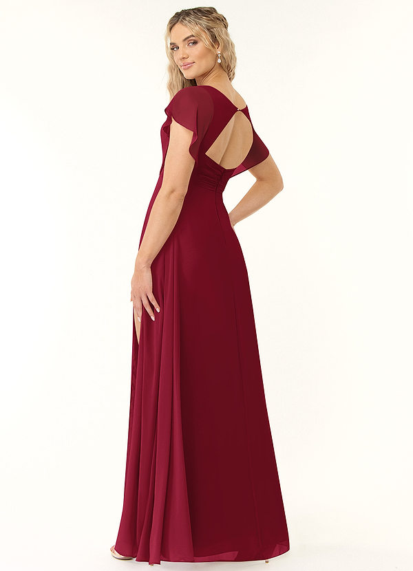 Azazie Rylee Bridesmaid Dresses A-Line Pleated Chiffon Floor-Length Dress image2
