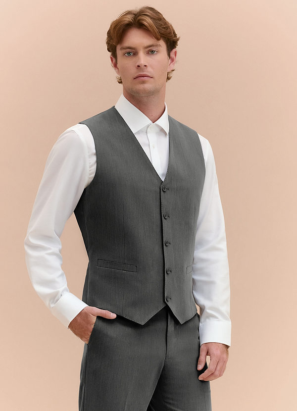 front William Holzkohle Anzugweste