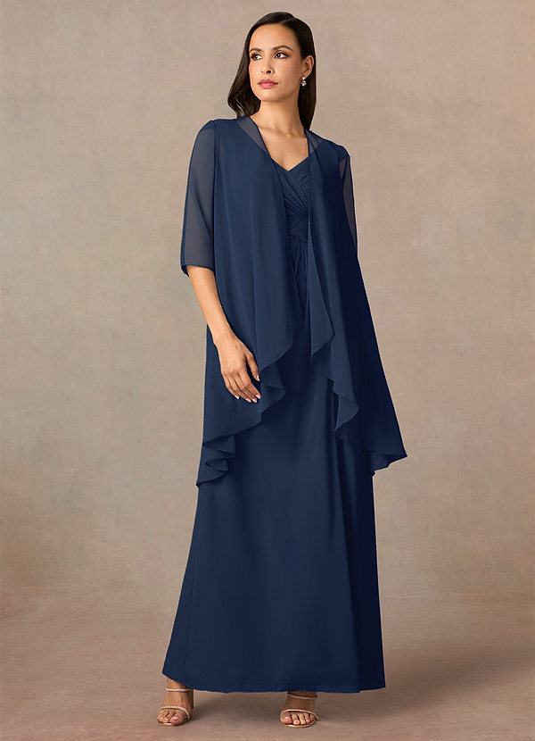 front Azazie Olivia Chiffon Wrap