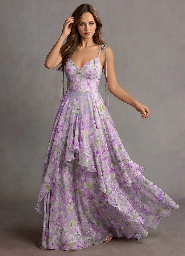 Harmony Violet Floral Maxi Dress image1