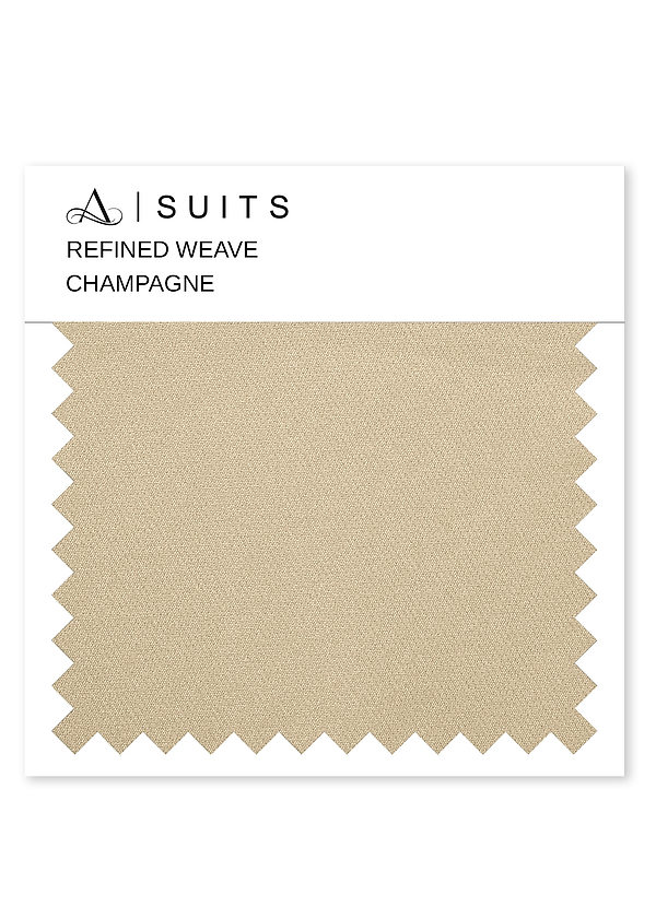 front Azazie Champagne Refined Weave Suit Swatch