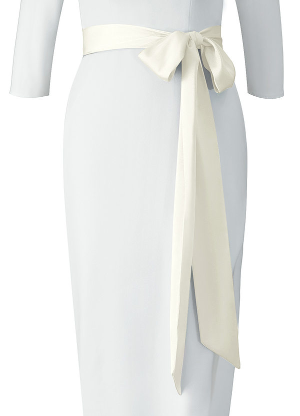 front Azazie Matching Color Stretch Satin Sash