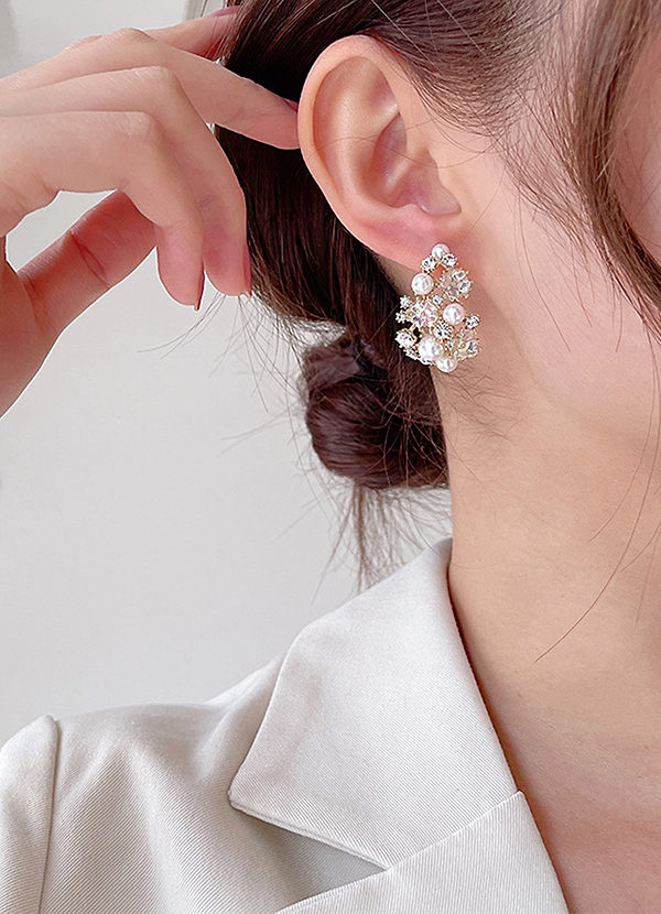 back Coral Love Hoops Earrings