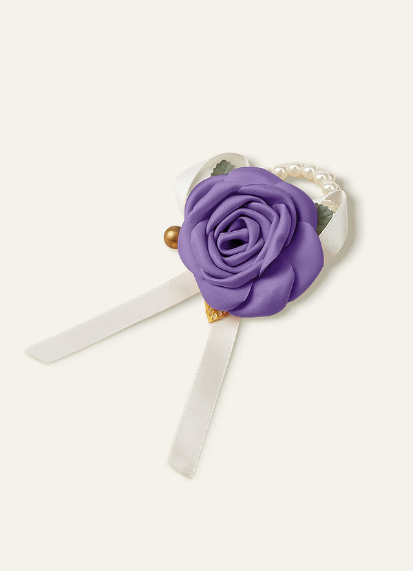 front Matching Color Matte Satin Wrist Corsage