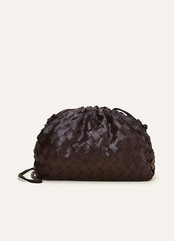 Woven Pouch Shoulder Bag front