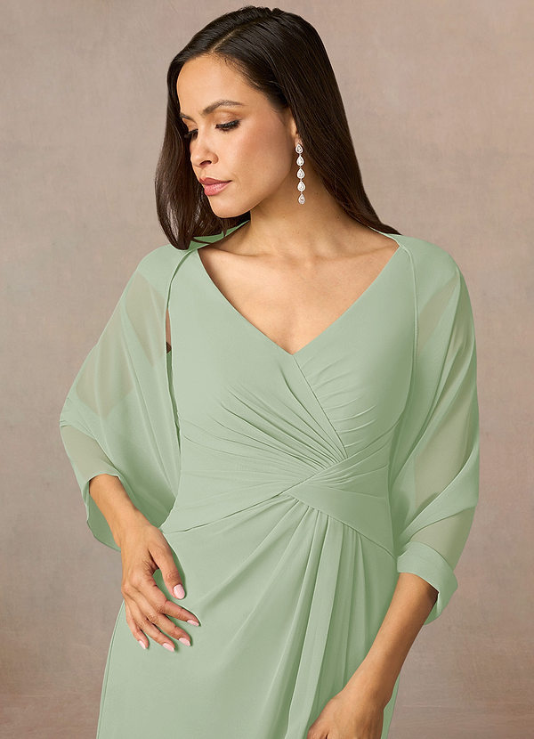 front Azazie Coprispalle In Chiffon Sarah In Colore Abbinato