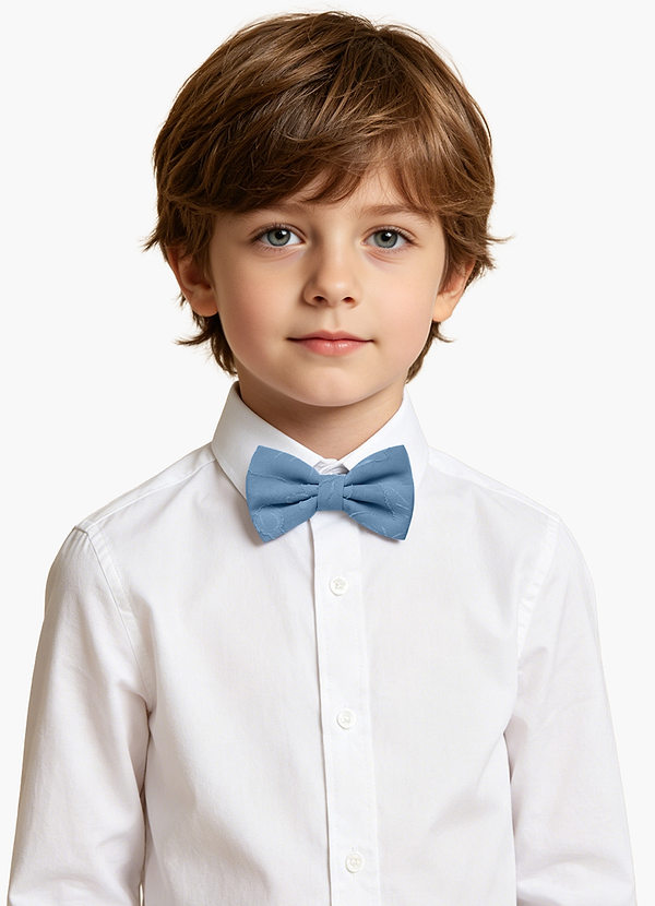 front Boy's Floral Burnout Adjustable Bow Tie