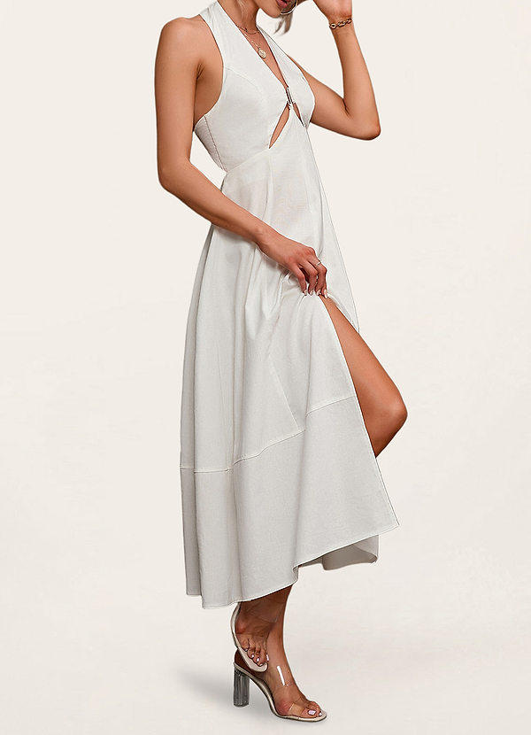 back Beyond Amazing White Cutout Midi Dress