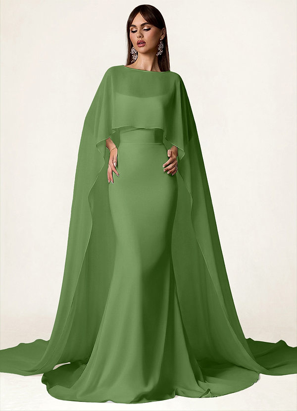 front Azazie Matching Color Chiffon Cape