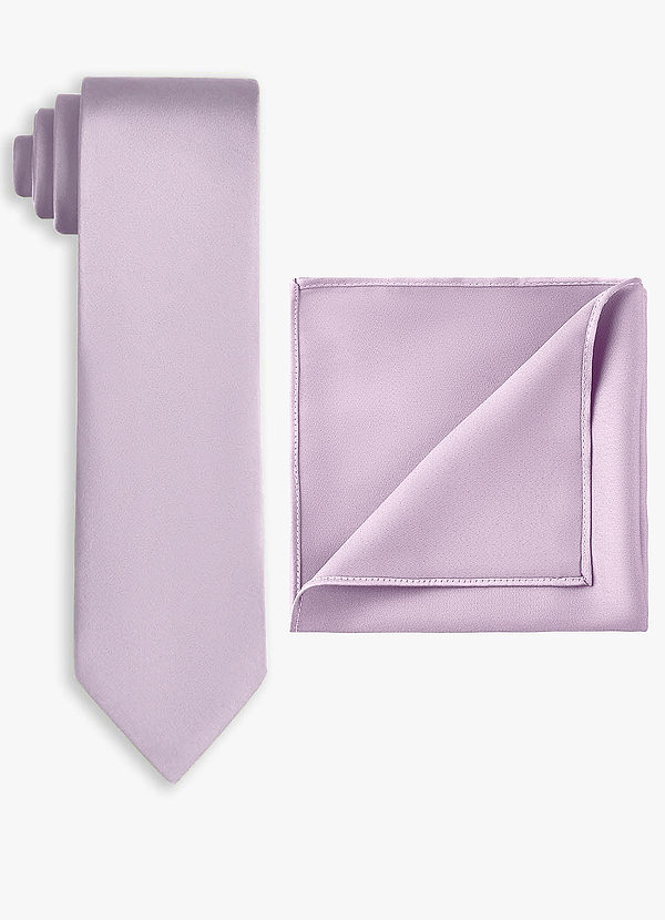 front Stretch Satin Wide Tie and Pocket Square Set