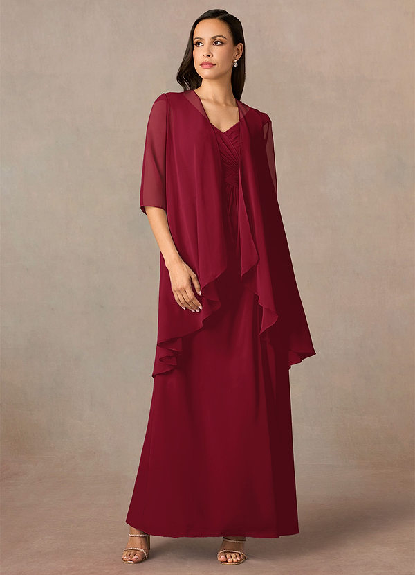 front Azazie Matching Color Olivia Chiffon Wrap